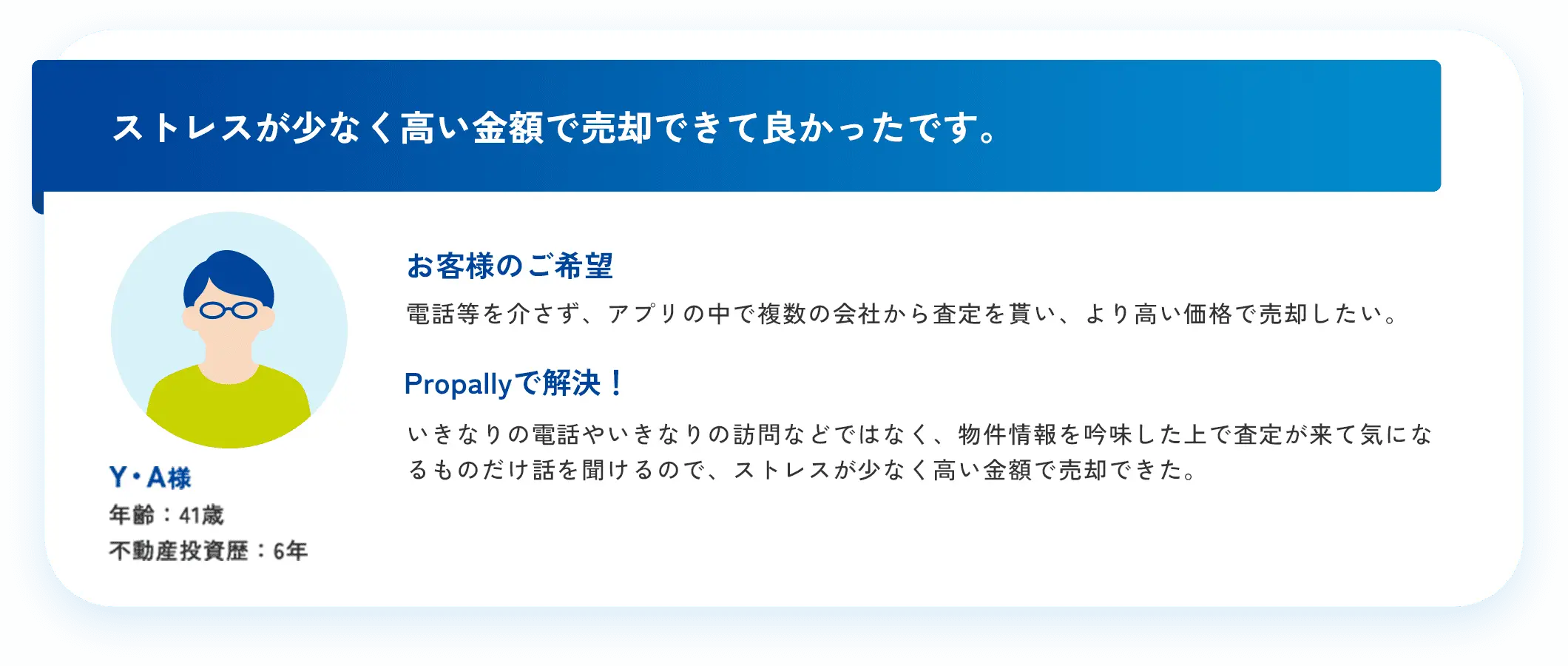 ストレスが少なく高い金額で売却できて良かったです。